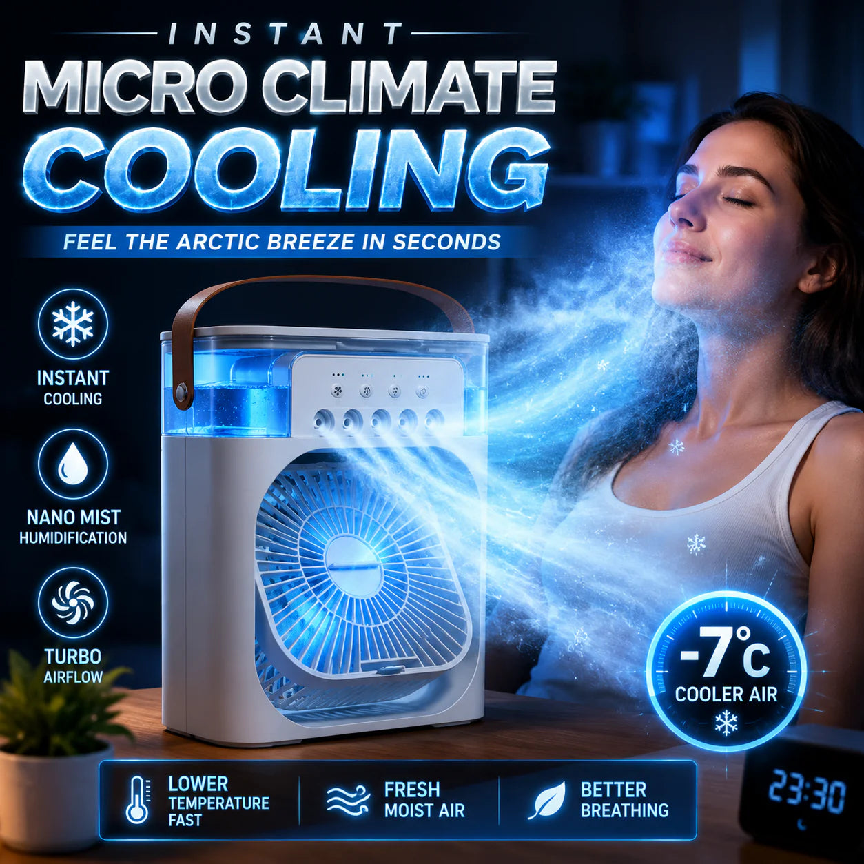 Nova Frost™ Hydro-Cooling Portable AC & Misting Fan