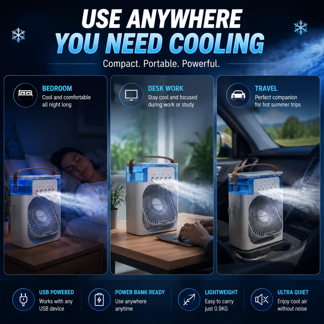 Nova Frost™ Hydro-Cooling Portable AC & Misting Fan