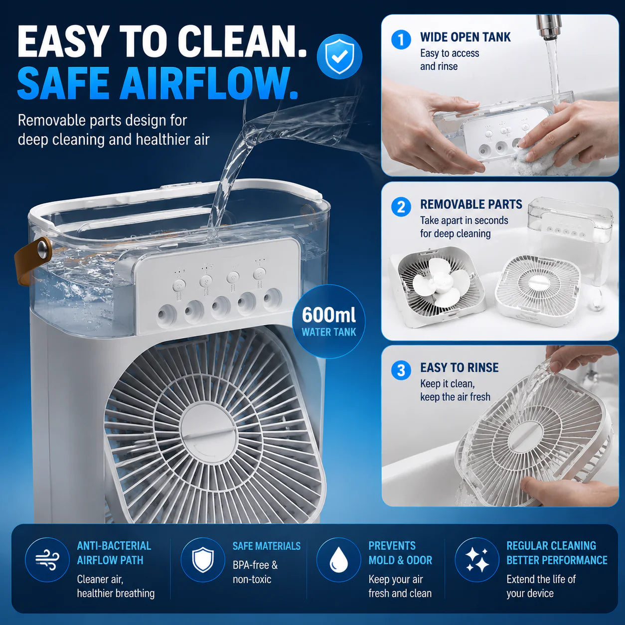 Nova Frost™ Hydro-Cooling Portable AC & Misting Fan